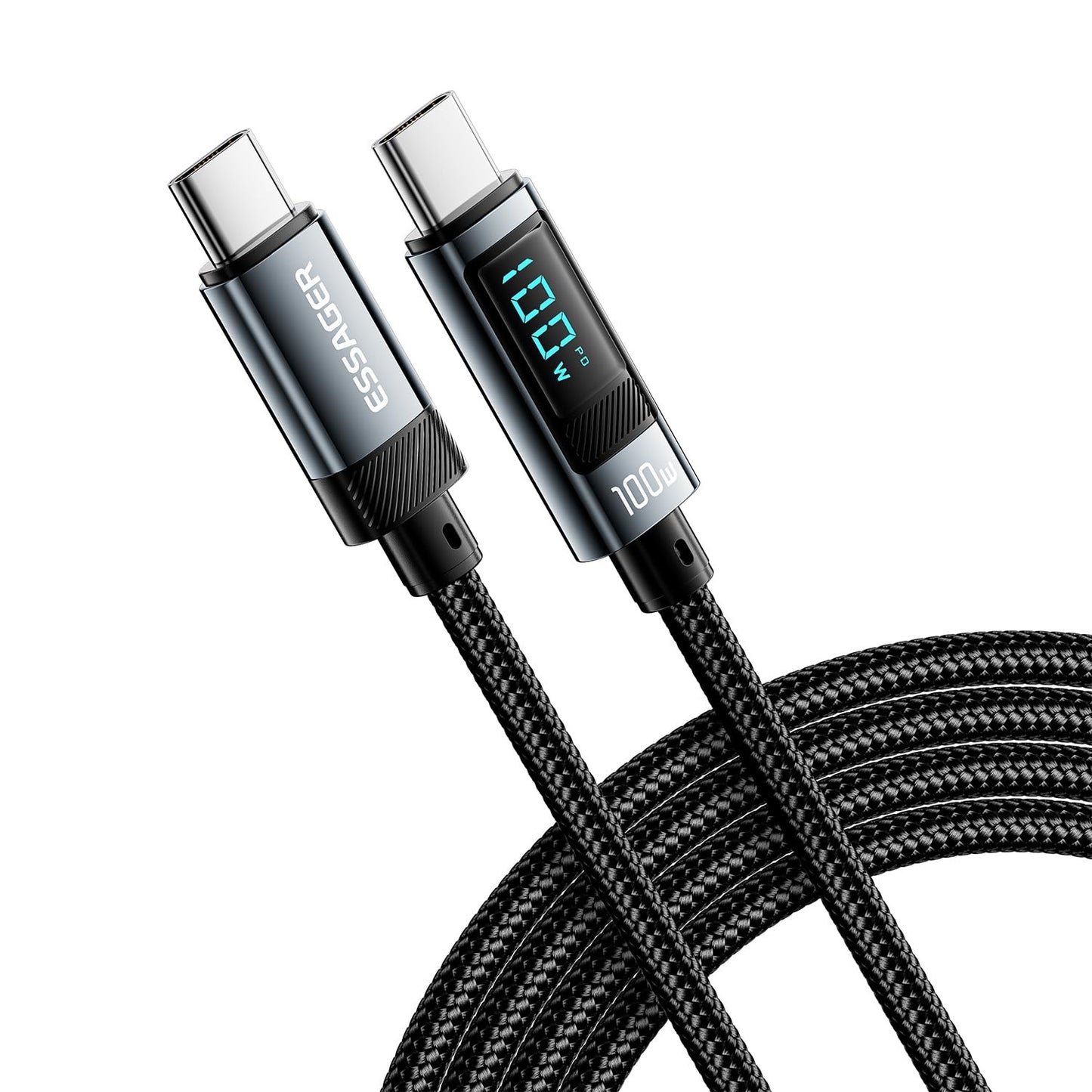 ケーブル100W USB Type-C 充電 ディスプレイ付き 急速充電ケーブル
