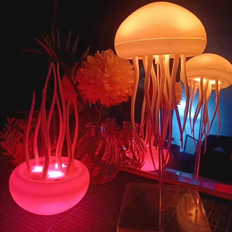 LEDライトくらげライト ランプ USB充電式 オーロラモード 色調整変更可能 常夜灯 部屋の装飾 インテリア