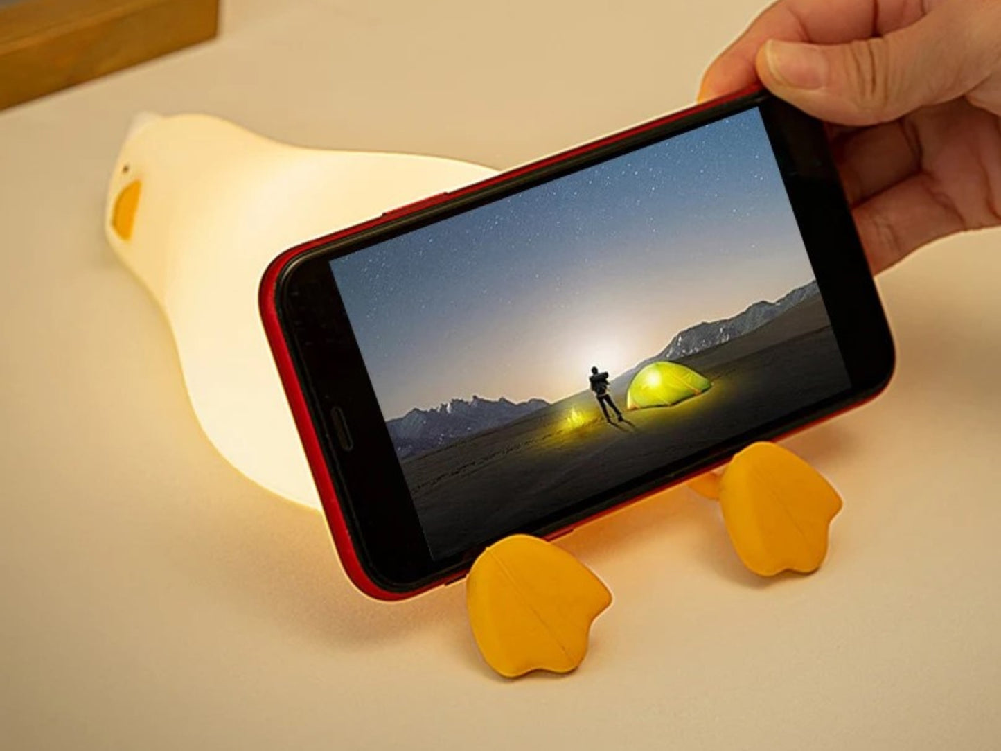 LED ナイトランプ かわいいランプ、シリコン調光可能、子供 授乳用 充電式 ベッド ランプ タッチランプ アヒル ひよこ カピバラ