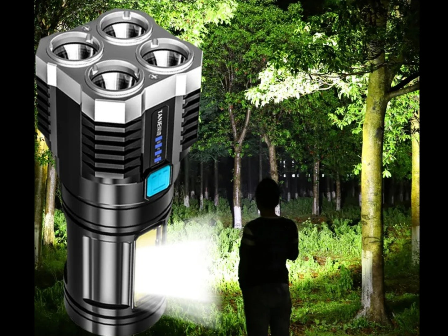 ハイパワー LED 懐中電灯 充電式ポータブルハンドランタン 4照明モード
