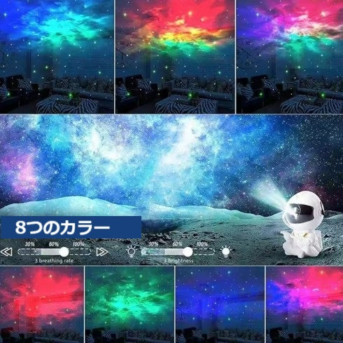 LED 星のプロジェクター 宇宙 プラネタリウム 部屋 照明ライト 宇宙飛行士ライト