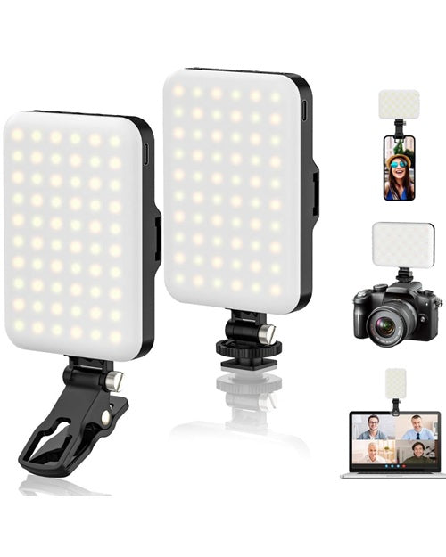 LEDポータブルライト スマホ 自撮りライト クリップライト 写真 カメラ 撮影用 リモートにも 3色
