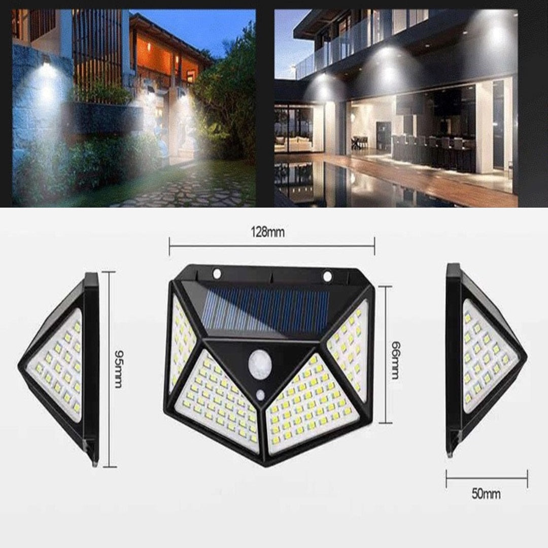 LED ソーラーライト 防水 屋外 100個のLED 防犯 庭 玄関 ミニ コンパクト