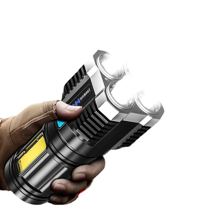 ハイパワー LED 懐中電灯 充電式ポータブルハンドランタン 4照明モード