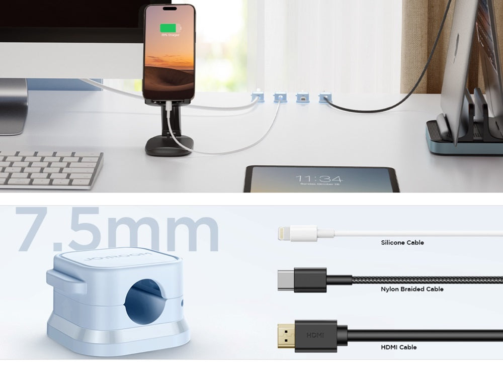 ケーブルクリップ 6パック 磁気ケーブルクリップ 充電に便利 6カラー