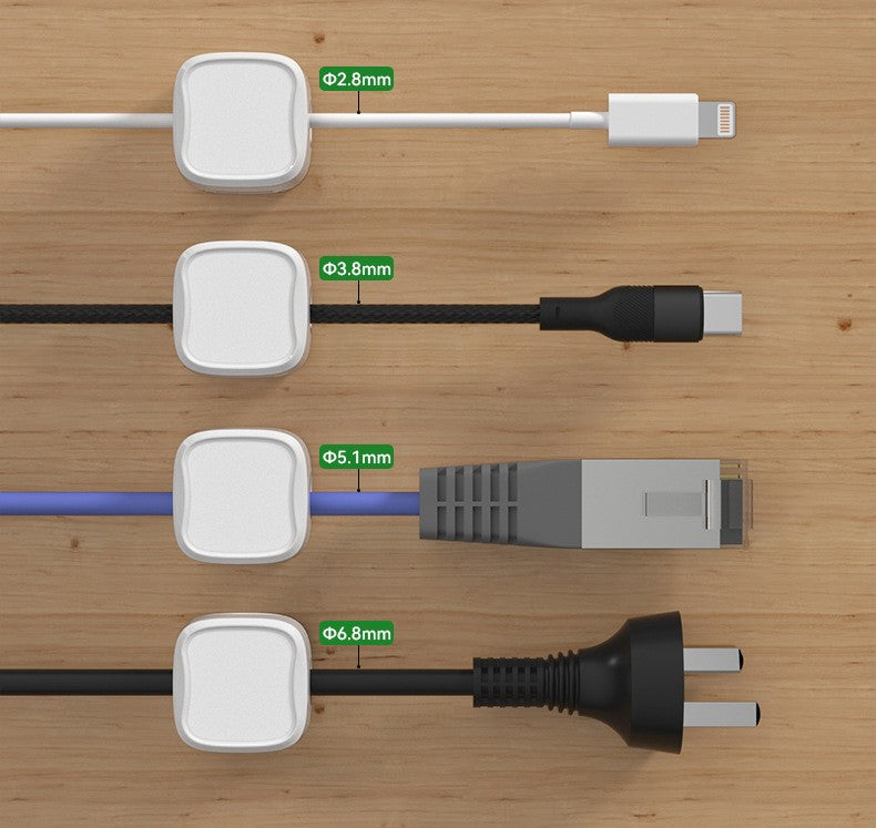ケーブルクリップ 6パック 磁気ケーブルクリップ 充電に便利 6カラー