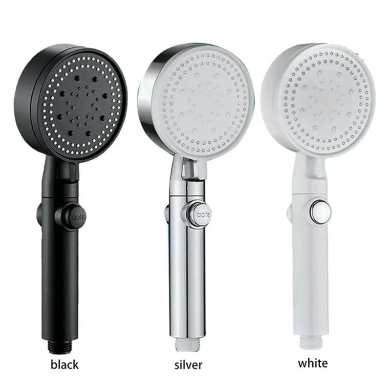 シャワーヘッド 5段階モード切替 ON OFF停止ボタン 霧吹き ノズル バスルーム用品 ホース 水を調節可能なシャワーヘッド