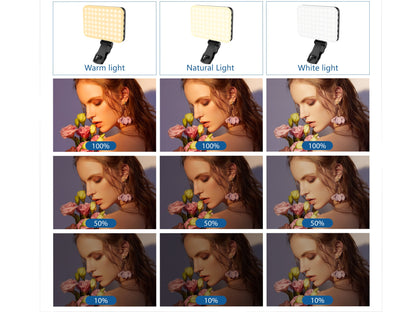 LEDポータブルライト スマホ 自撮りライト クリップ