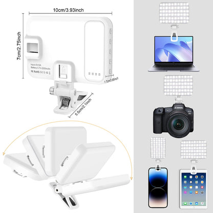 LED ライト スマホ カメラ照明 ipad用 充電式  ポータブル コンパクト携帯