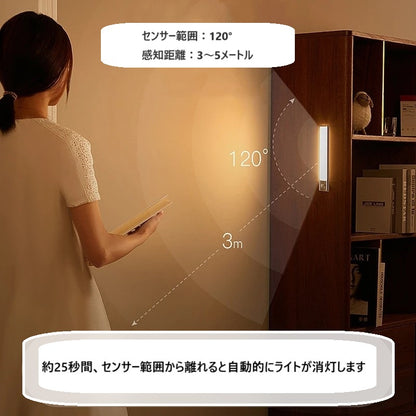 LEDライト ナイトライト　照明　 USB充電　人感センサーライト 持ち運びできるLEDライト