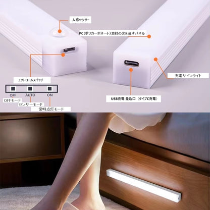 LEDライト ナイトライト　照明　 USB充電　人感センサーライト 持ち運びできるLEDライト