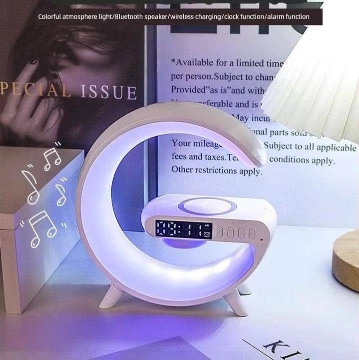 多機能目覚まし時計 スピーカー ミニサイズ　ナイトライト ランプ照明