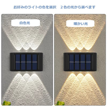 ソーラー LED 屋外ライトミニ　ソーラー照明センサーランプ 2個セット