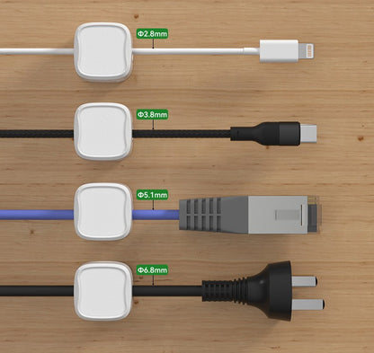 ケーブルクリップ 6パック 磁気ケーブルクリップ 充電に便利 6カラー