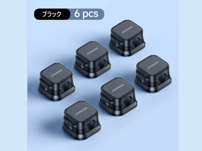 ケーブルクリップ 6パック 磁気ケーブルクリップ 充電に便利 6カラー