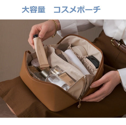 大容量 化粧ポーチ コスメバッグ  メイクバッグ コンパクト バッグ